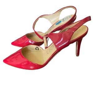 Calvin Klein Red Patent Leather Stiletto Heels